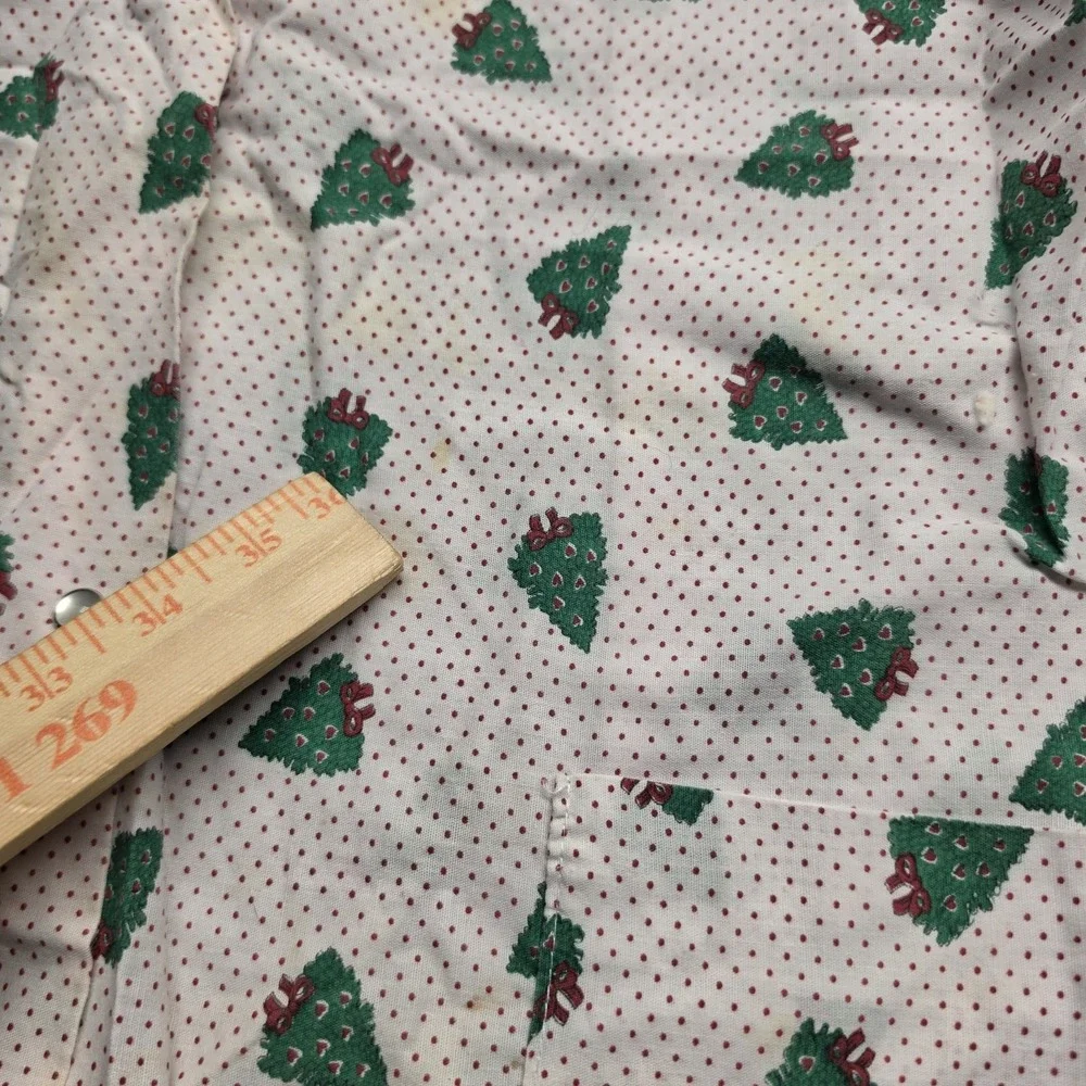 Vtg Holiday Kitchen Lot Haband Christmas Tree Apron Top XL + 4 Hand Towels Noel